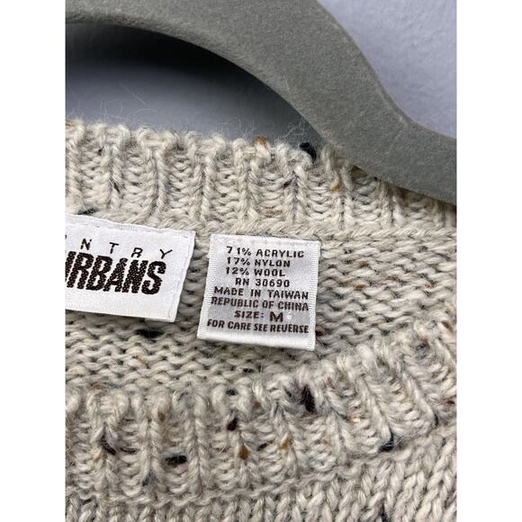 Country Suburbans Sweater Womens Medium Vintage 80s Pullover Acrylic Wool Knit - Picture 5 of 7